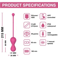 Magic Motion - Boules de geisha connectées Smart Kegel Master roses