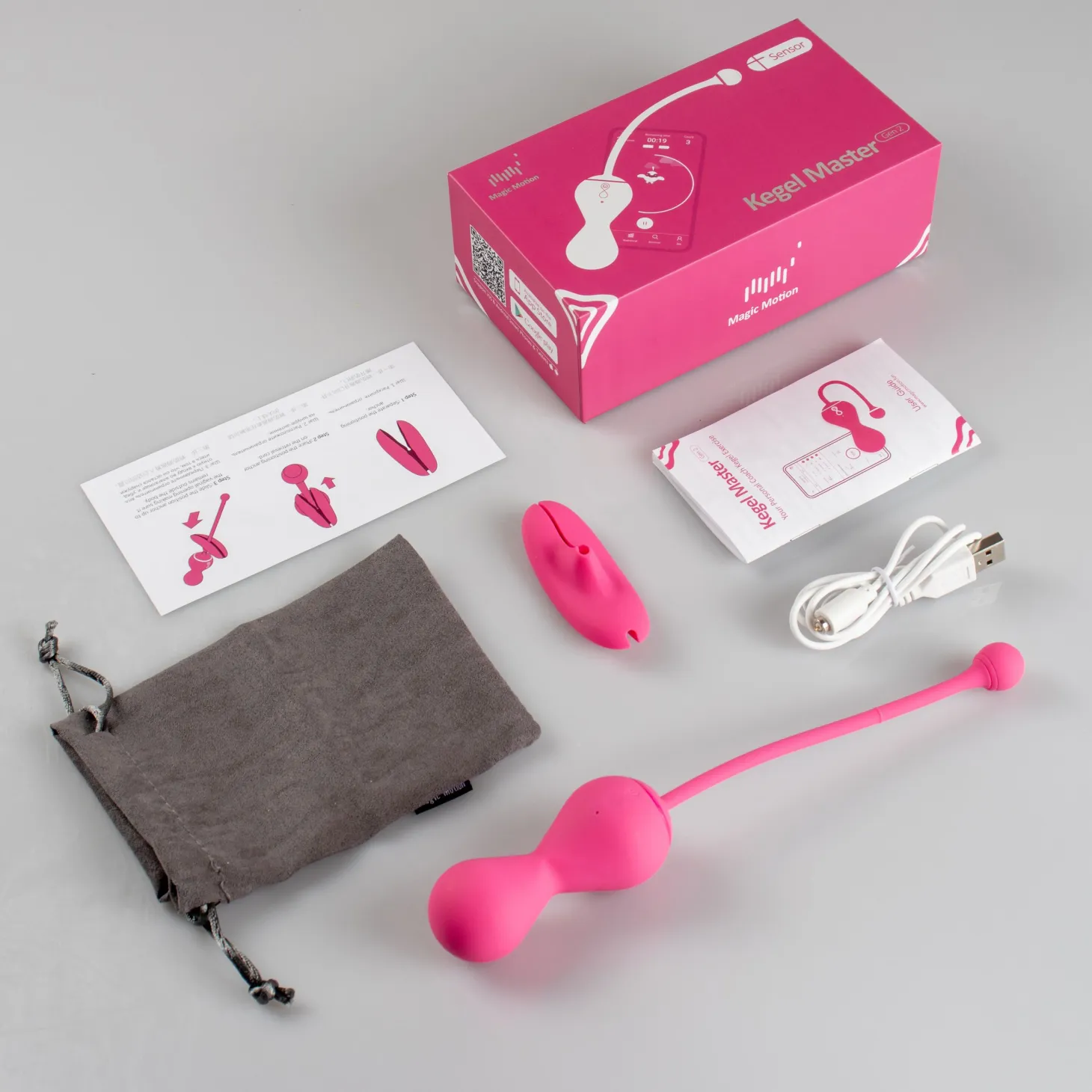 Magic Motion - Boules de geisha connectées Smart Kegel Master roses