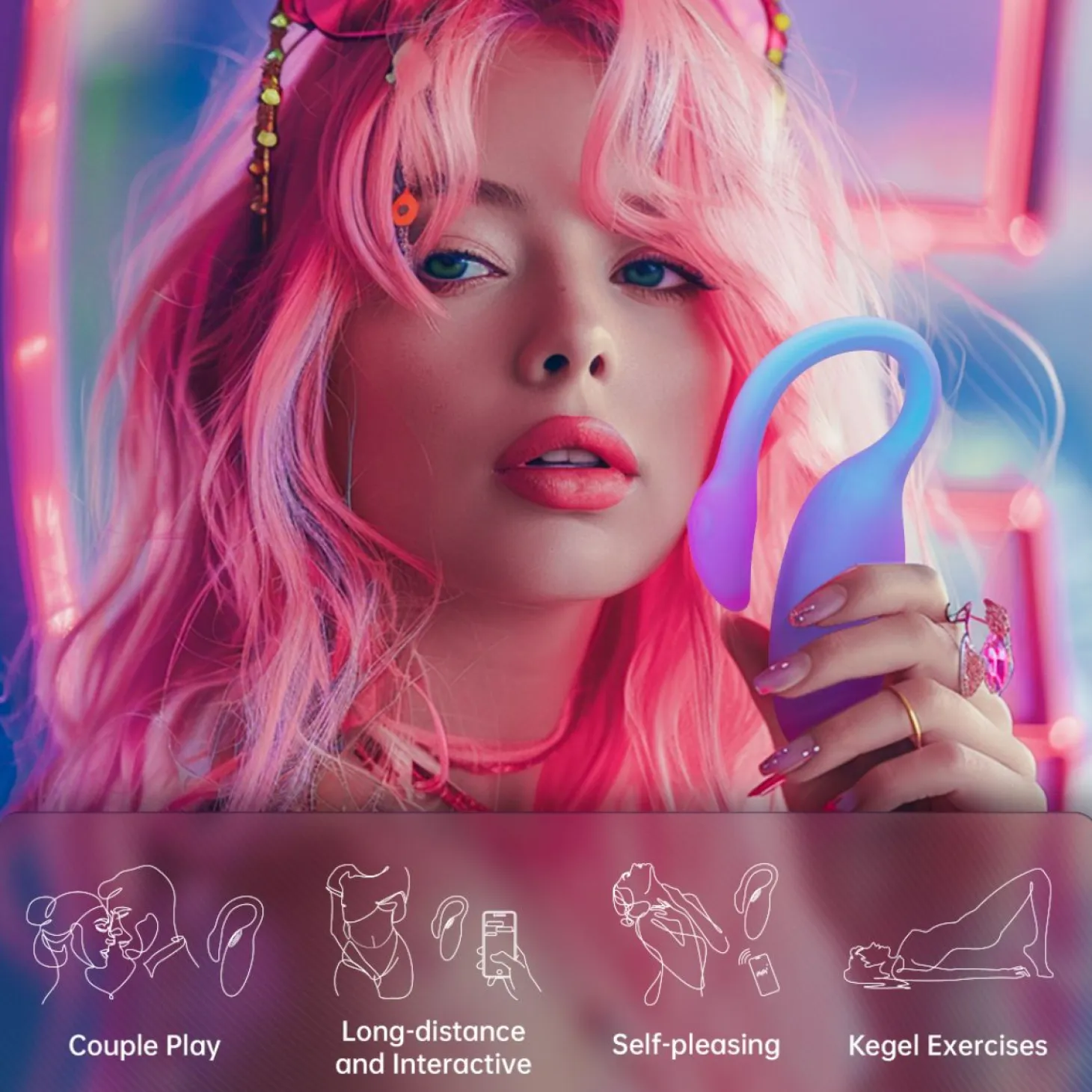 Magic Motion - Magic Flamingo Max Œuf Vibrant - Bleu