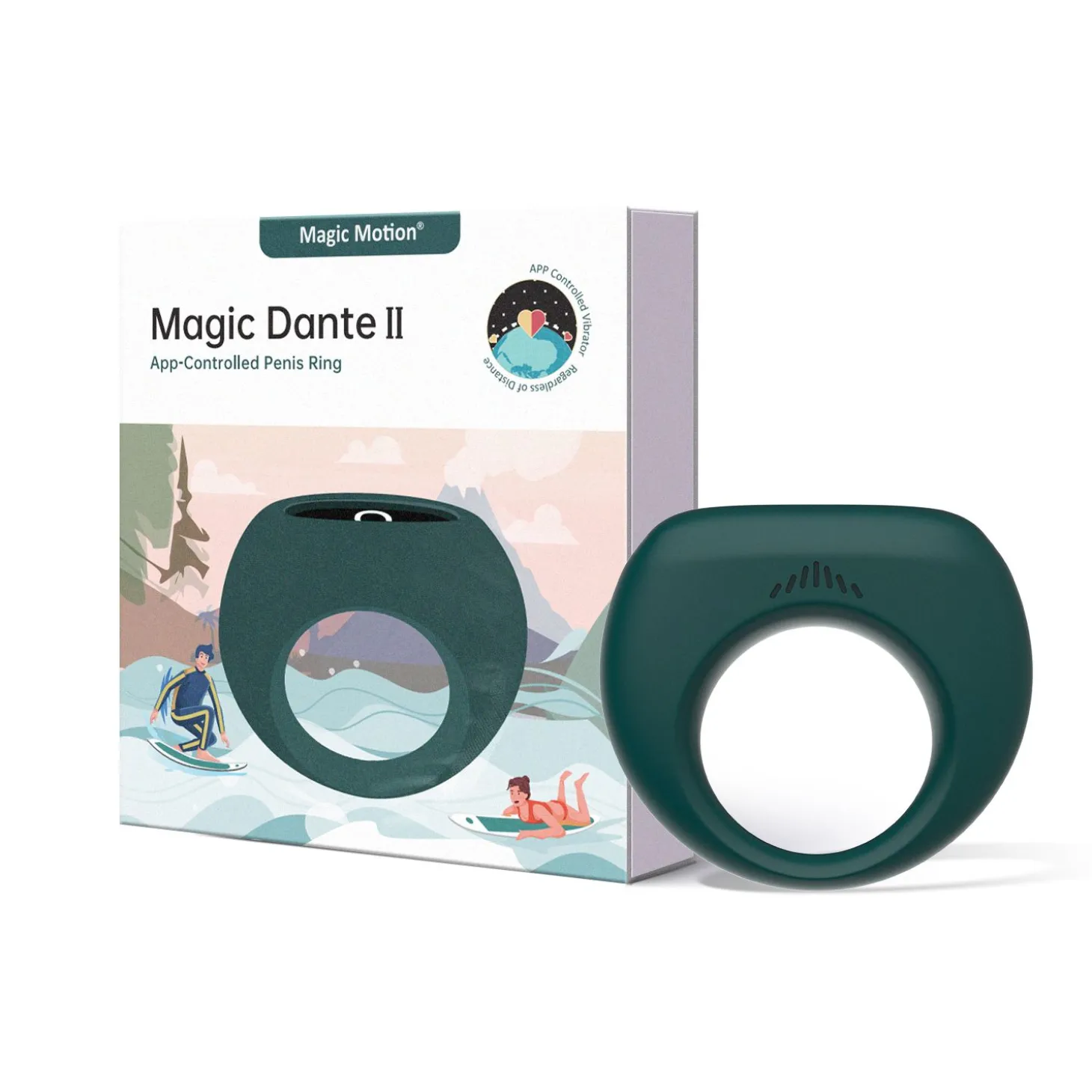 Magic Motion - Pack cockring et stimulateur clitoridien avec Télécommande - Rose/Vert