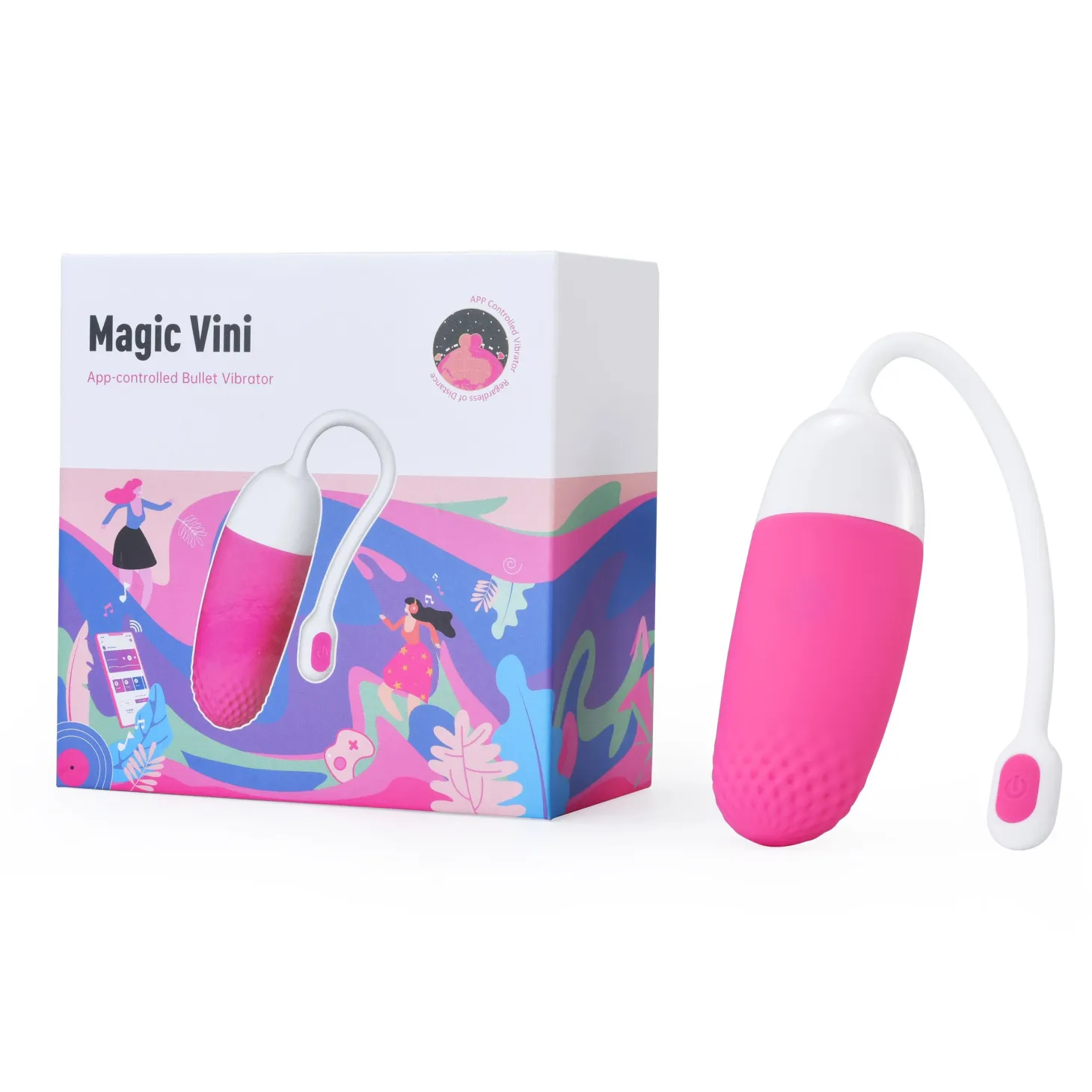 Magic Motion - Œuf vibrant connecté Vini - Rose/Blanc