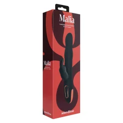 Malia par Adam & Eve - Vibromasseur rabbit va-et-vient - Noir