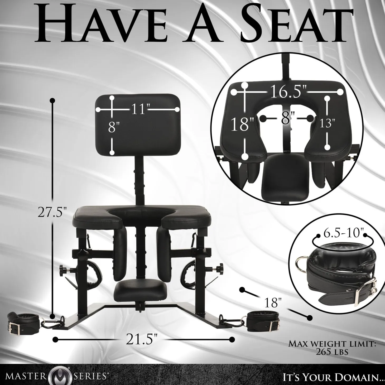 Master Series - Pleasure Throne Oral Sex Chair
