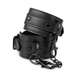 Menottes de Cheville en Similicuir - Noir