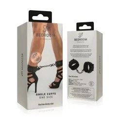 Menottes de Cheville en Similicuir - Noir