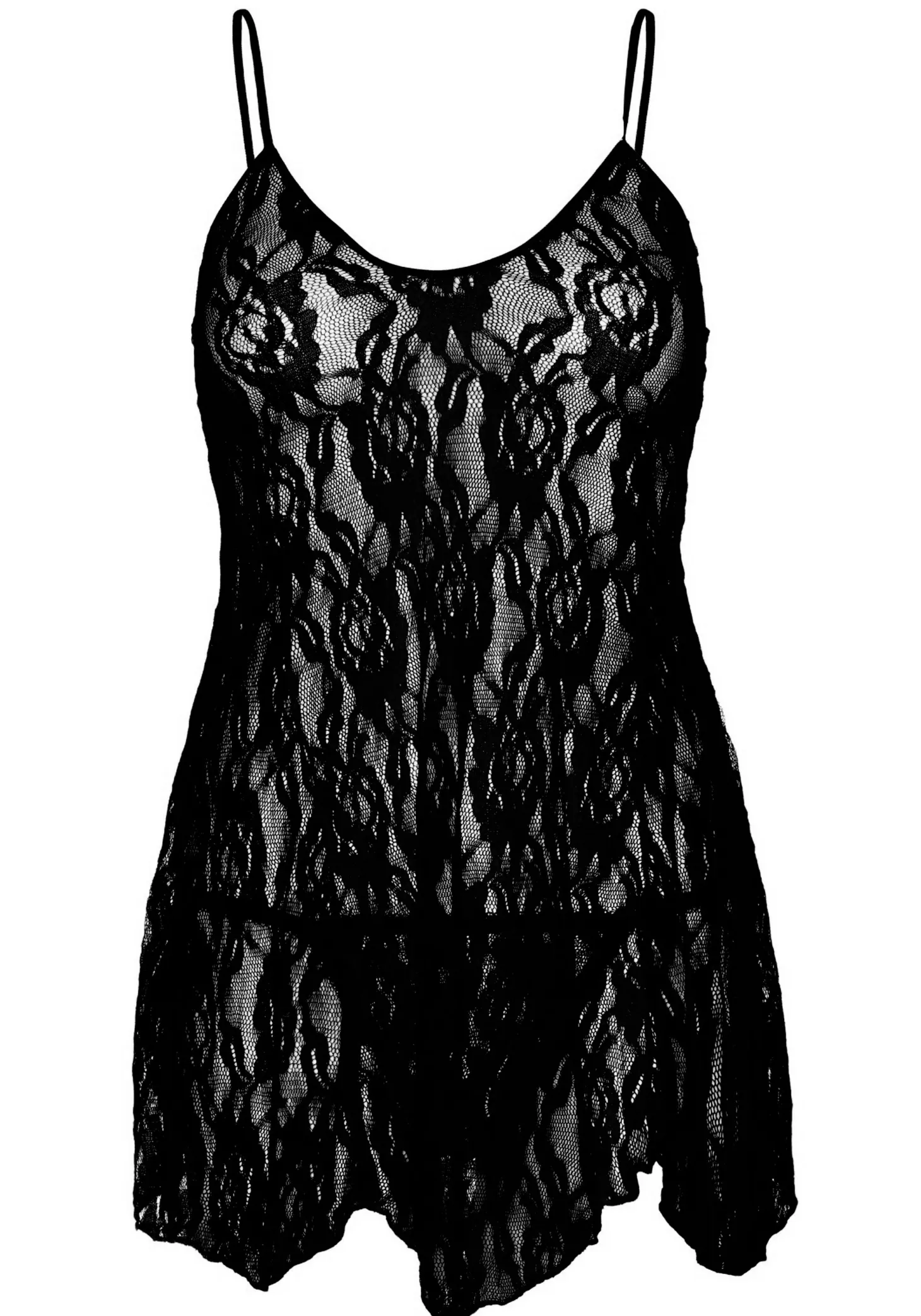 My Dreams Rose Babydoll en dentelle - Noir