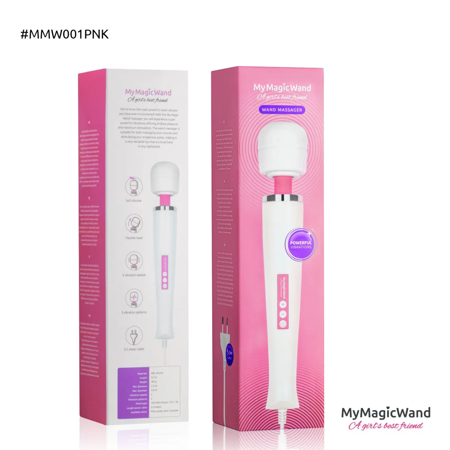 MyMagicWand - Masseur vibrant et stimulateur clitoridien - Rose