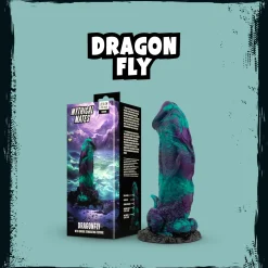 Mythical Mates - Dragonfly Godemiché Violet et Vert - 22.6 cm