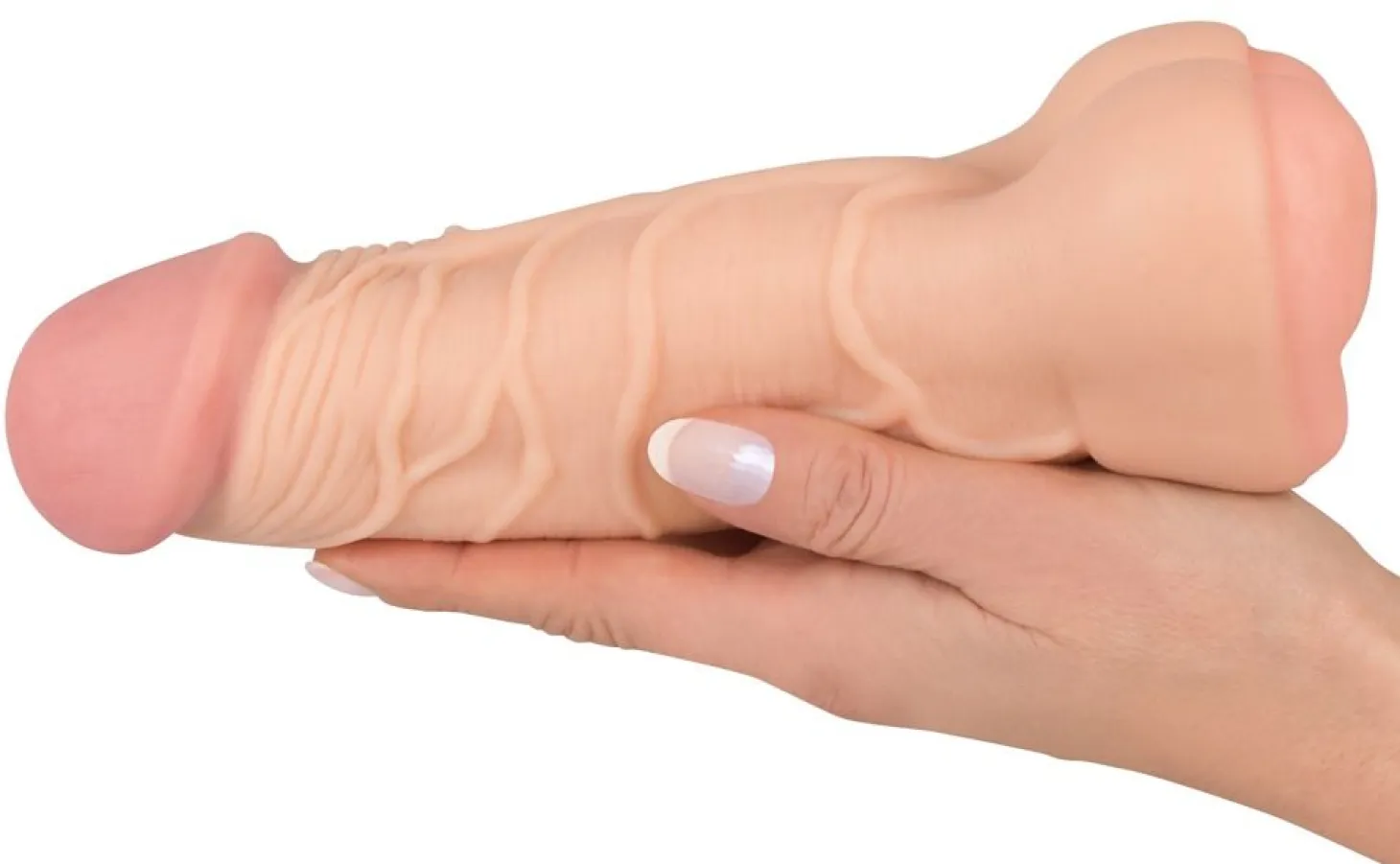 Nature Skin - Extension pour Pénis et Masturbateur 2-en-1 - 21 cm