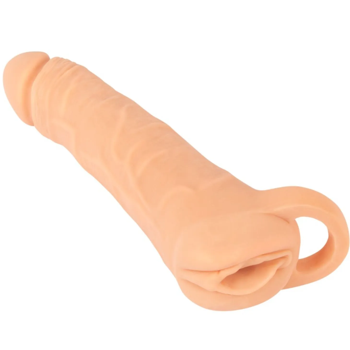Nature Skin - 2in1 Extension + Masturbator - 23.8 cm