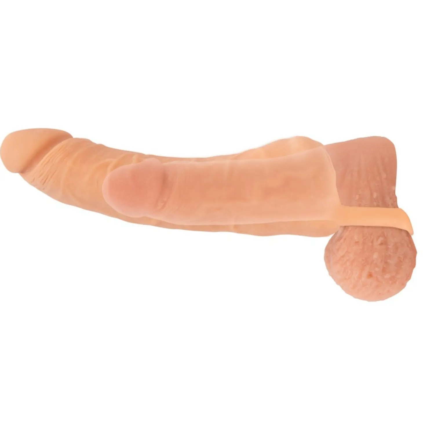 Nature Skin - 2in1 Extension + Masturbator - 23.8 cm