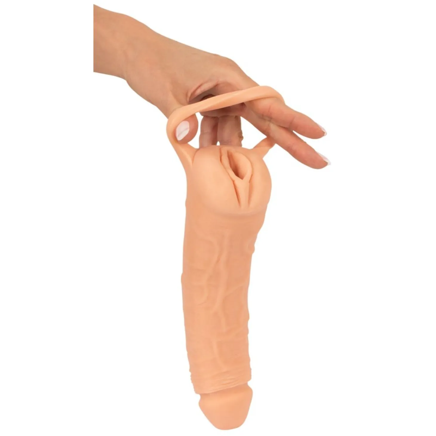 Nature Skin - 2in1 Extension + Masturbator - 23.8 cm