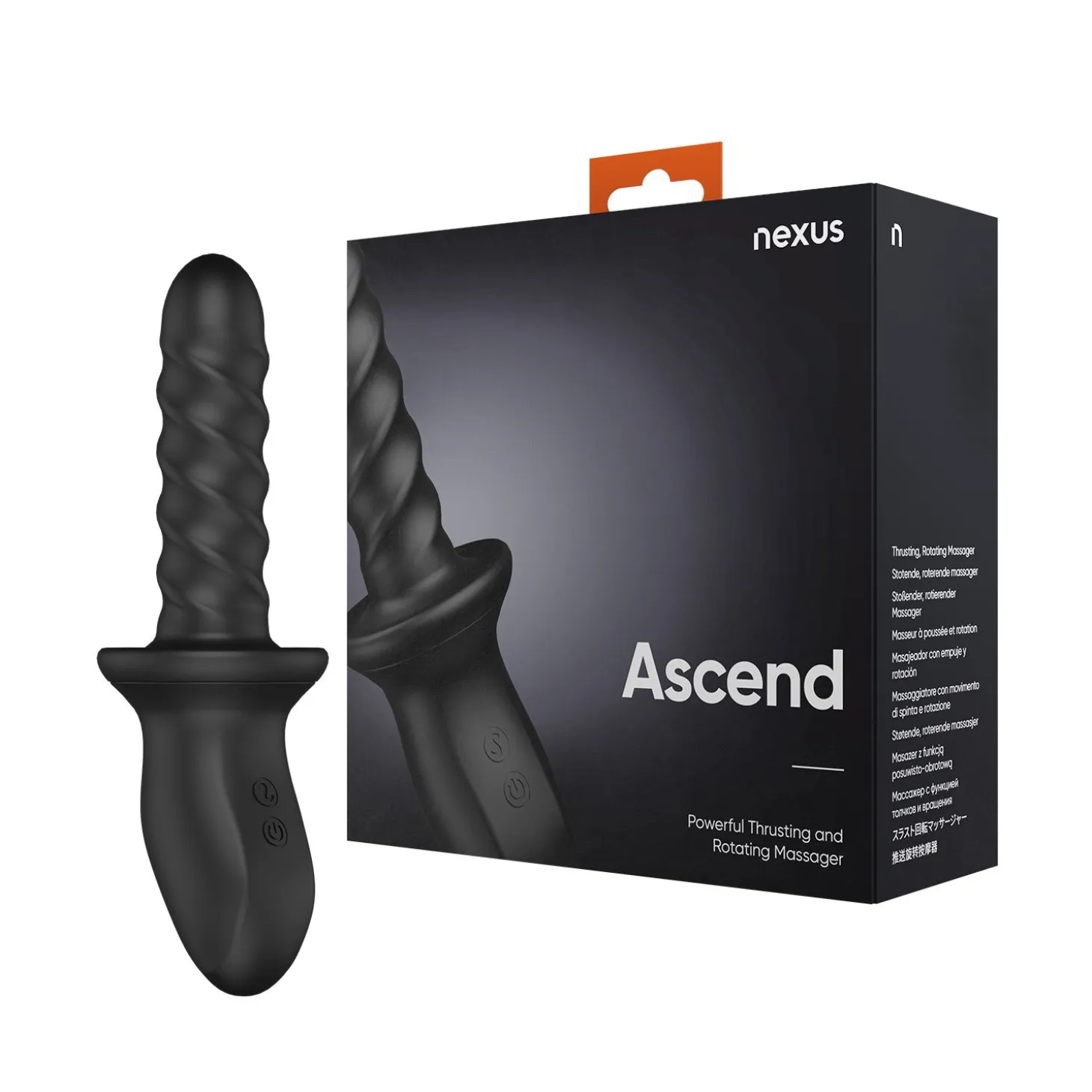 Nexus – Ascend Masseur Vibromasseur à Poussée et Rotation – Noir