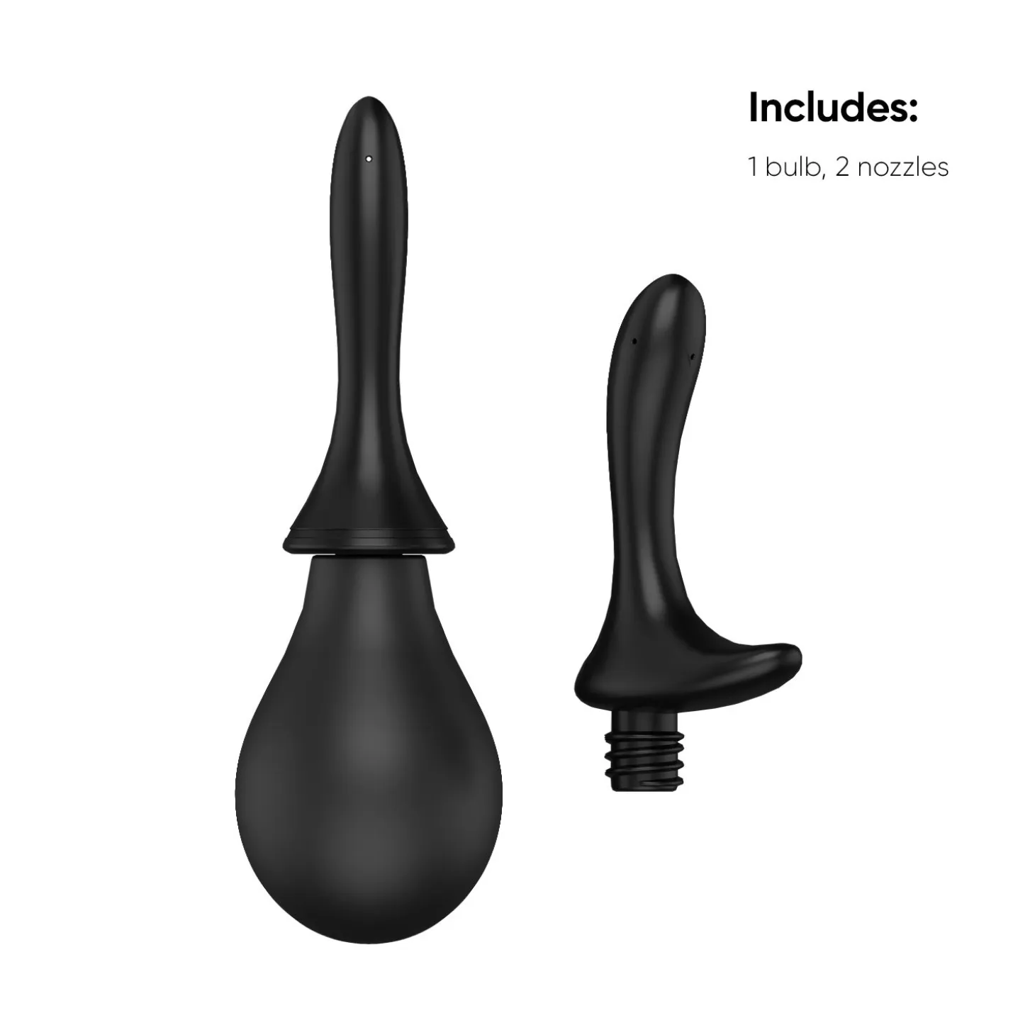 Nexus - Kit de poire à lavement avec deux embouts en silicone