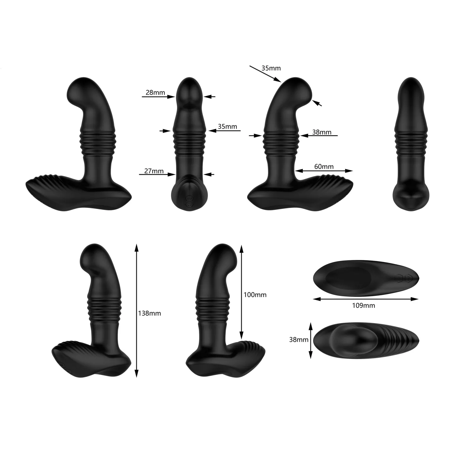 Nexus - Plug prostatique à poussées "Thrust Probe" - Noir