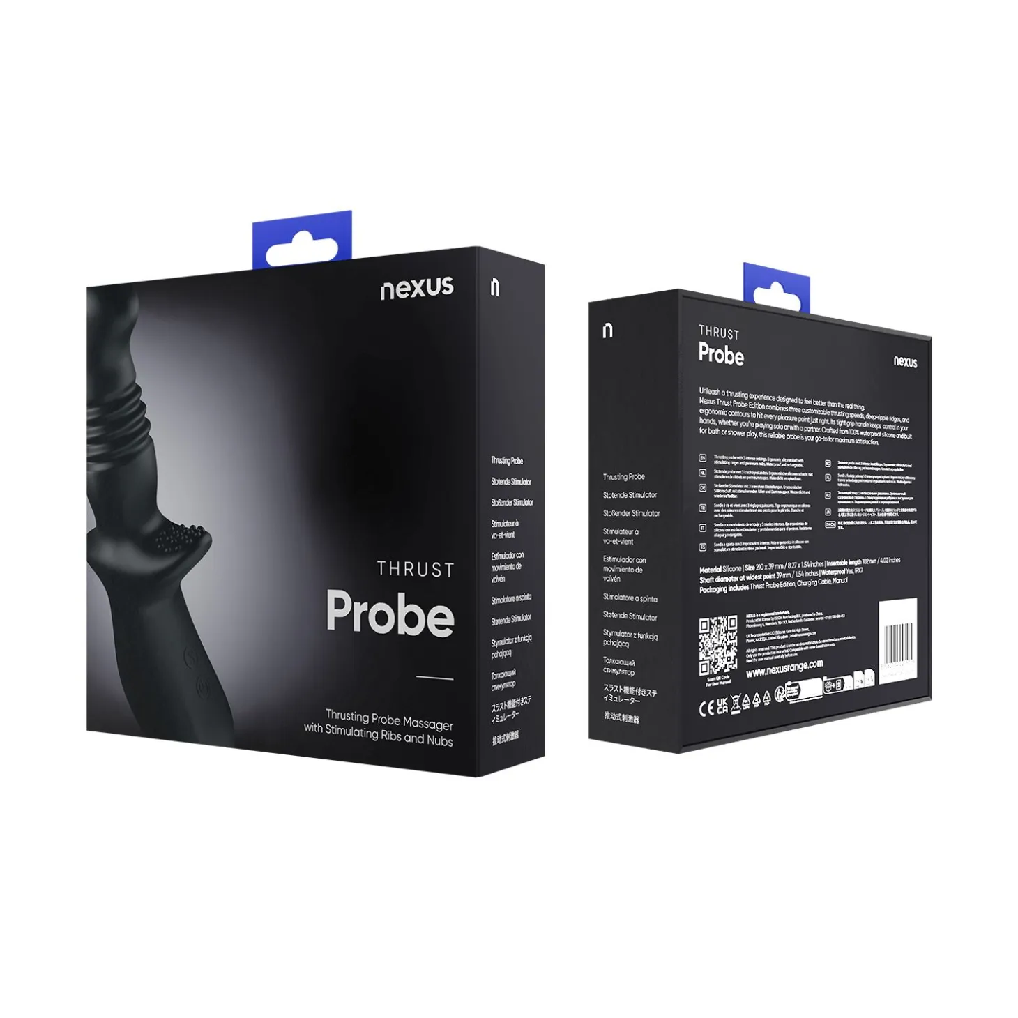 Nexus - Sonde anale prostatique à va-et-vient Thrust - Noir