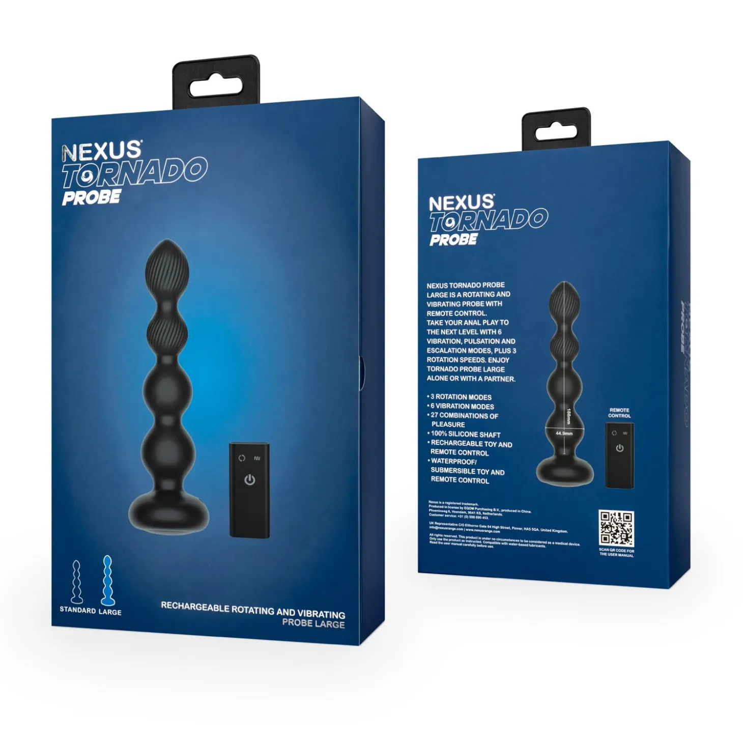 Nexus - Tornado Plug Anal Rotatif à Perles - Grand