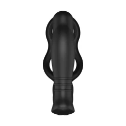 Nexus - Vibro anal avec anneau pénien et testiculaire Simul8 - Noir