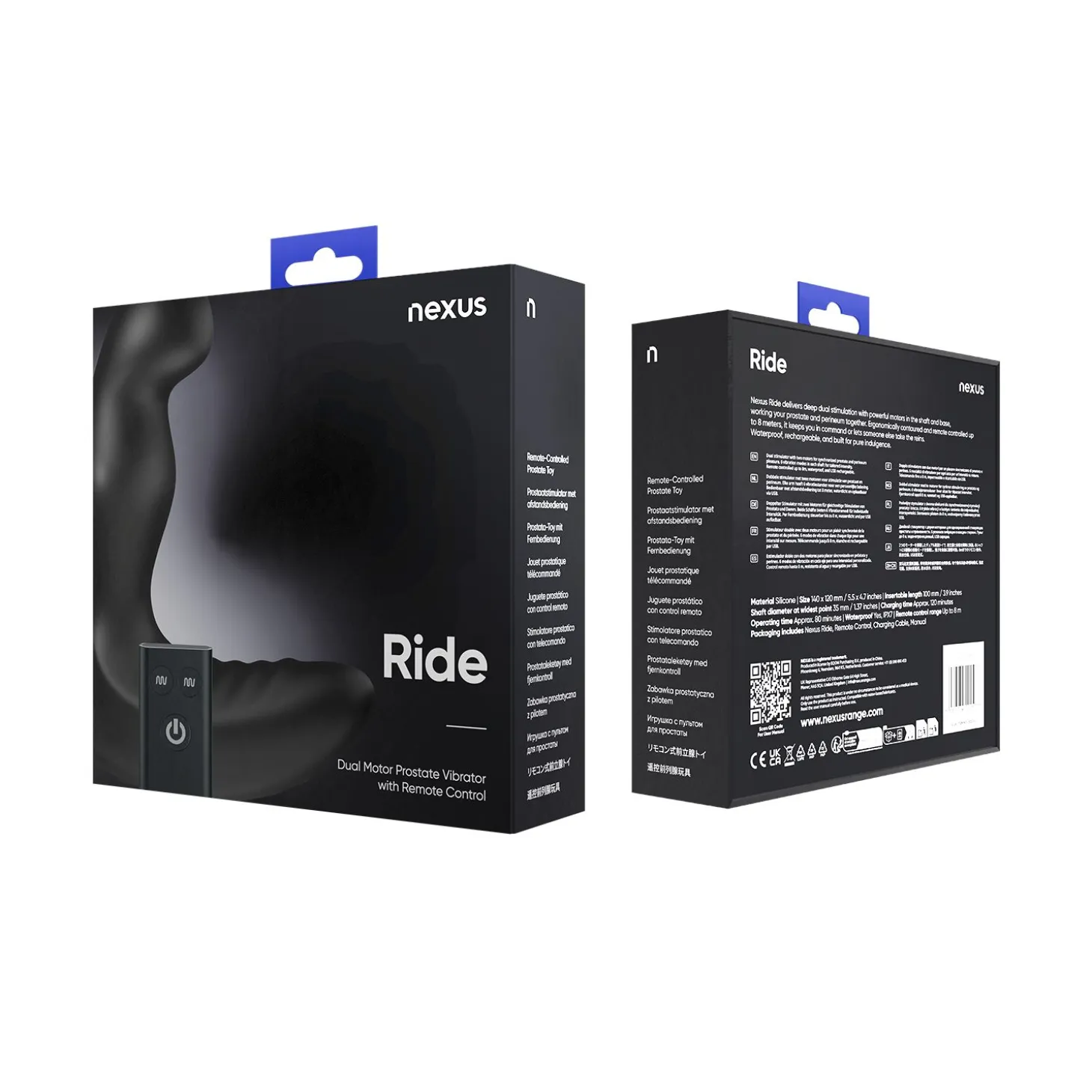 Nexus - Vibromasseur prostatique à double moteur avec télécommande Ride