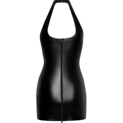 Noir Handmade – Robe Powerwetlook À Double Laçage – Noir