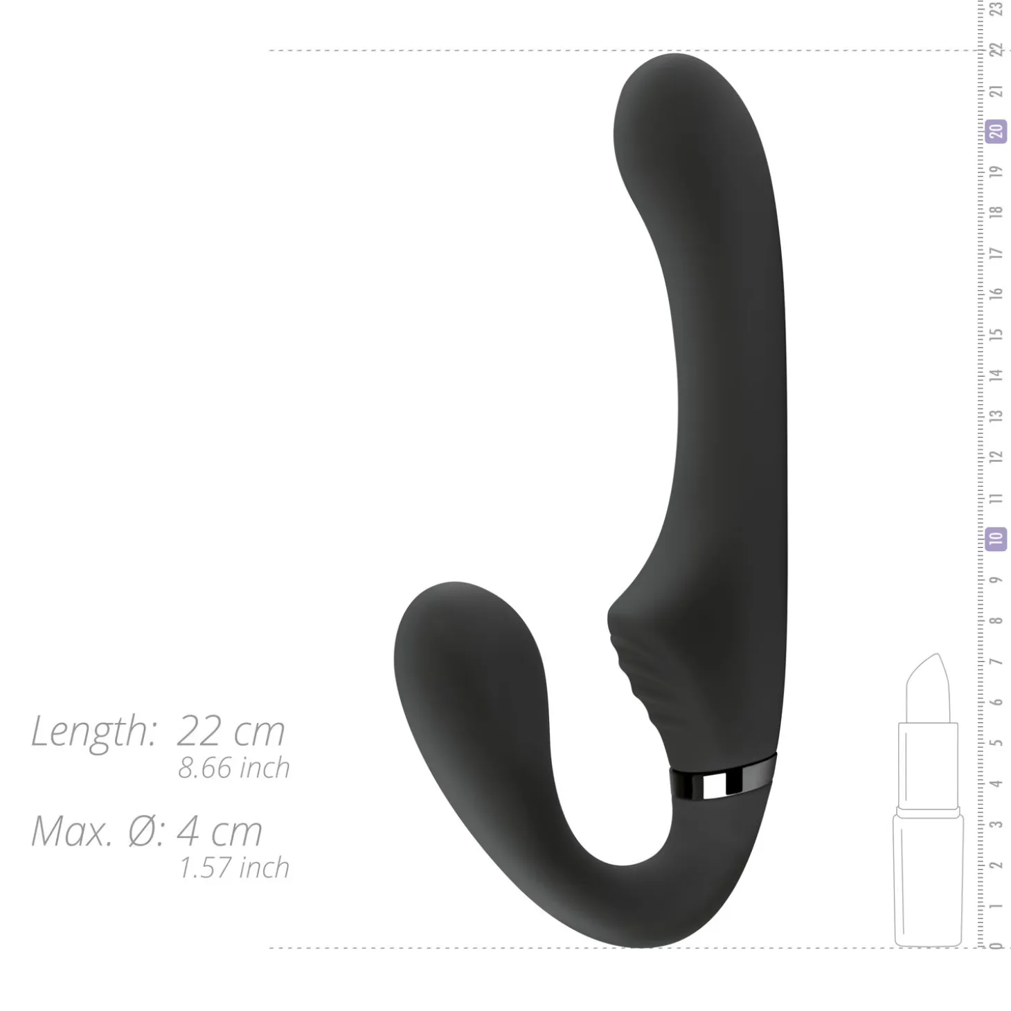 No-Parts - Gode-ceinture sans harnais Avery - 22 cm