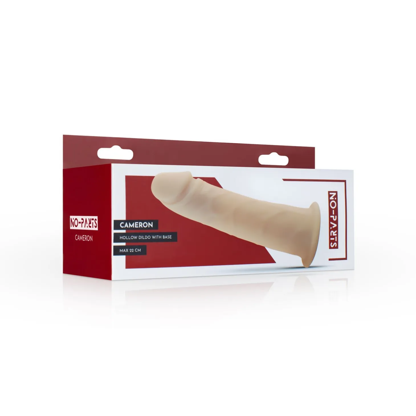 No-Parts - Gode réaliste creux "Cameron" 22 cm - Beige