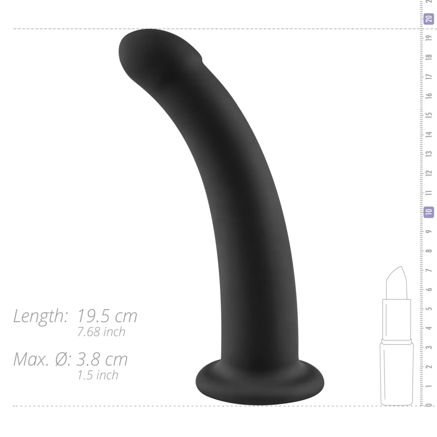 No-Parts - Parker Godemiché 19,5 cm - Noir