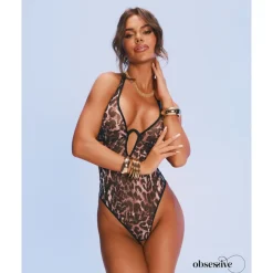 Obsessive - Addia Teddy Entrejambe Ouverte - Marron