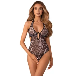 Obsessive - Addia Teddy Entrejambe Ouverte - Marron
