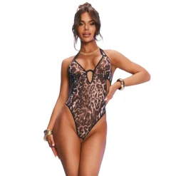 Obsessive - Addia Teddy Entrejambe Ouverte - Marron