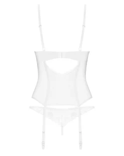 Obsessive - Alissium Corset et String - Blanc