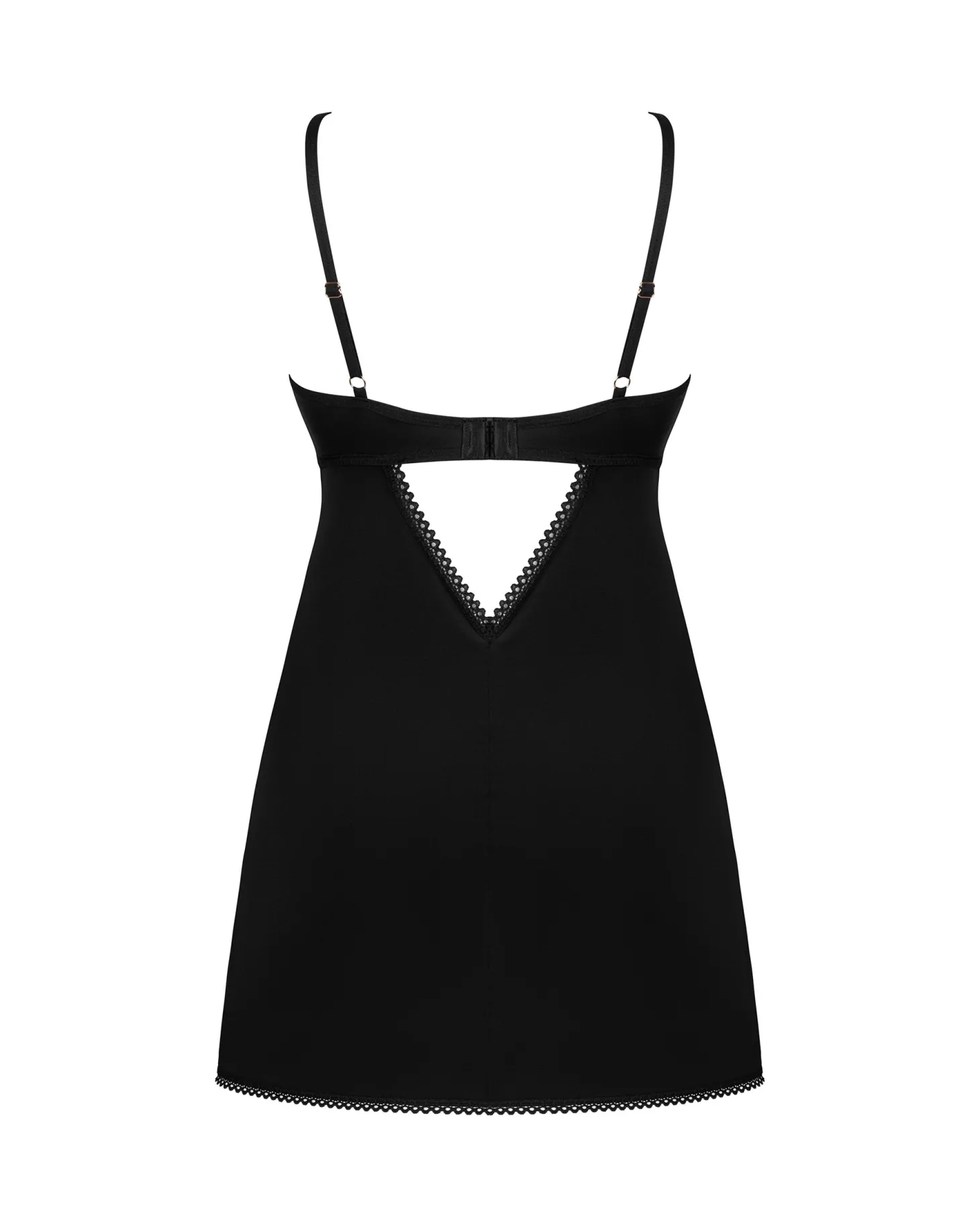 Obsessive - Babydoll et String Rosenty - Noir/Violet
