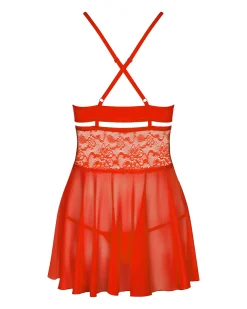 Obsessive - Babydoll Set - Rood