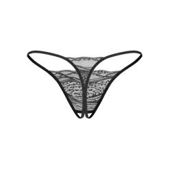 Obsessive – Bianca Lot de 2 Strings Ouverts – Noir