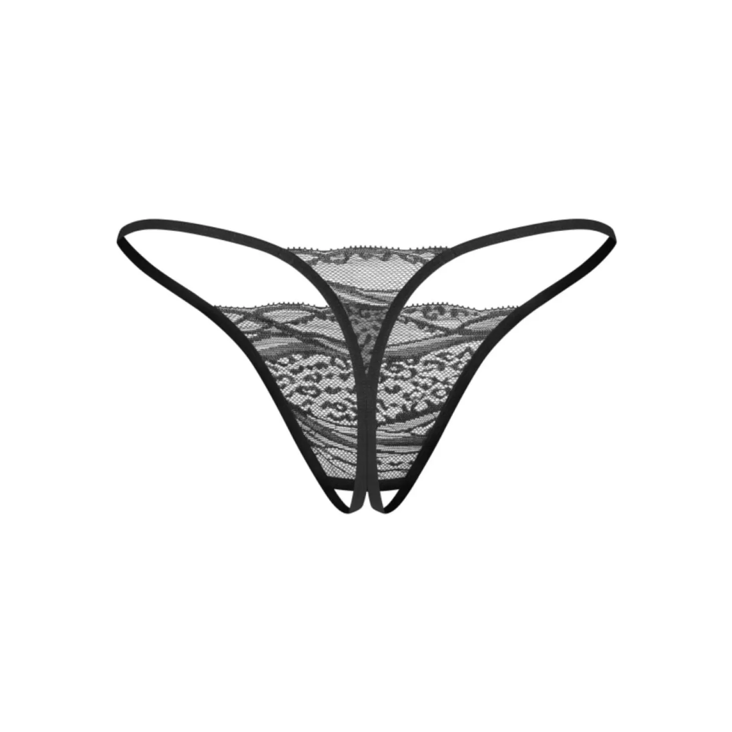 Obsessive – Bianca Lot de 2 Strings Ouverts – Noir