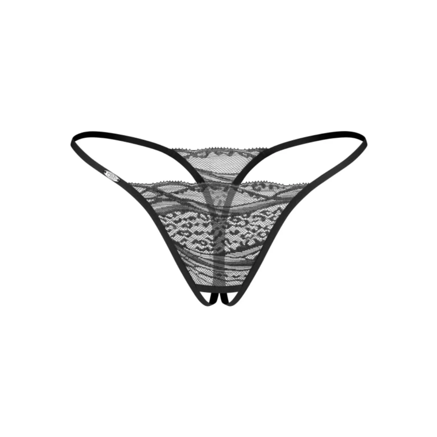 Obsessive – Bianca Lot de 2 Strings Ouverts – Noir