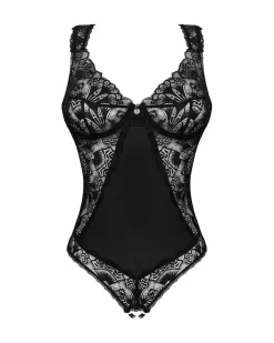 Obsessive - Body Donna Dream avec entrejambe ouvert - Noir