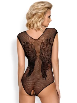 Obsessive - Body sexy avec entrejambe ouvert - Noir