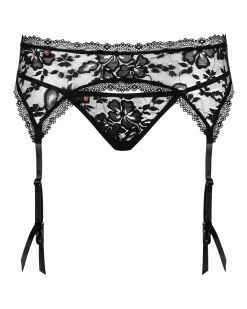 Obsessive - Catia Porte-jarretelles et string - Noir