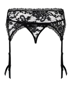 Obsessive - Catia Porte-jarretelles et string - Noir