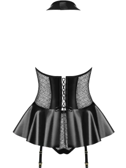 Obsessive – 859-COR-1 Corset & String – Noir