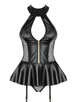 Obsessive – 859-COR-1 Corset & String – Noir