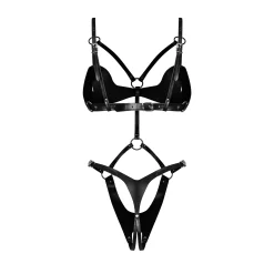 Obsessive - Dame Control Body Ouvert - Noir
