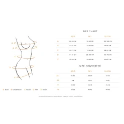 Obsessive - Dame Control Body Ouvert - Noir