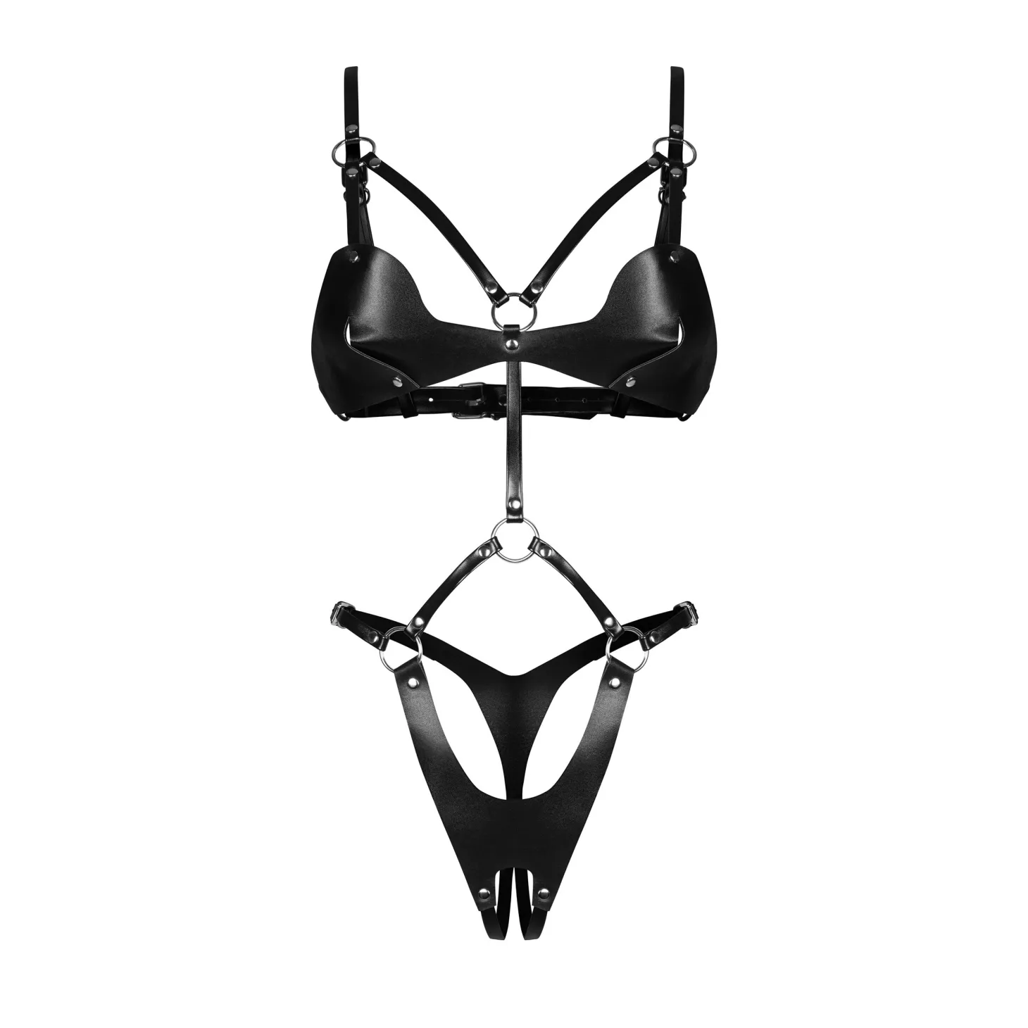 Obsessive - Dame Control Body Ouvert - Noir