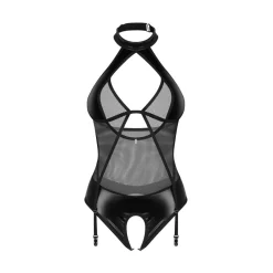 Obsessive – Dominna Crotchless Teddy – Black