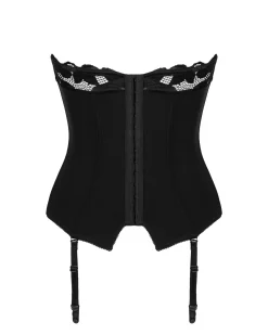 Obsessive - Editya Somptueux corset avec jarretelles - Noir