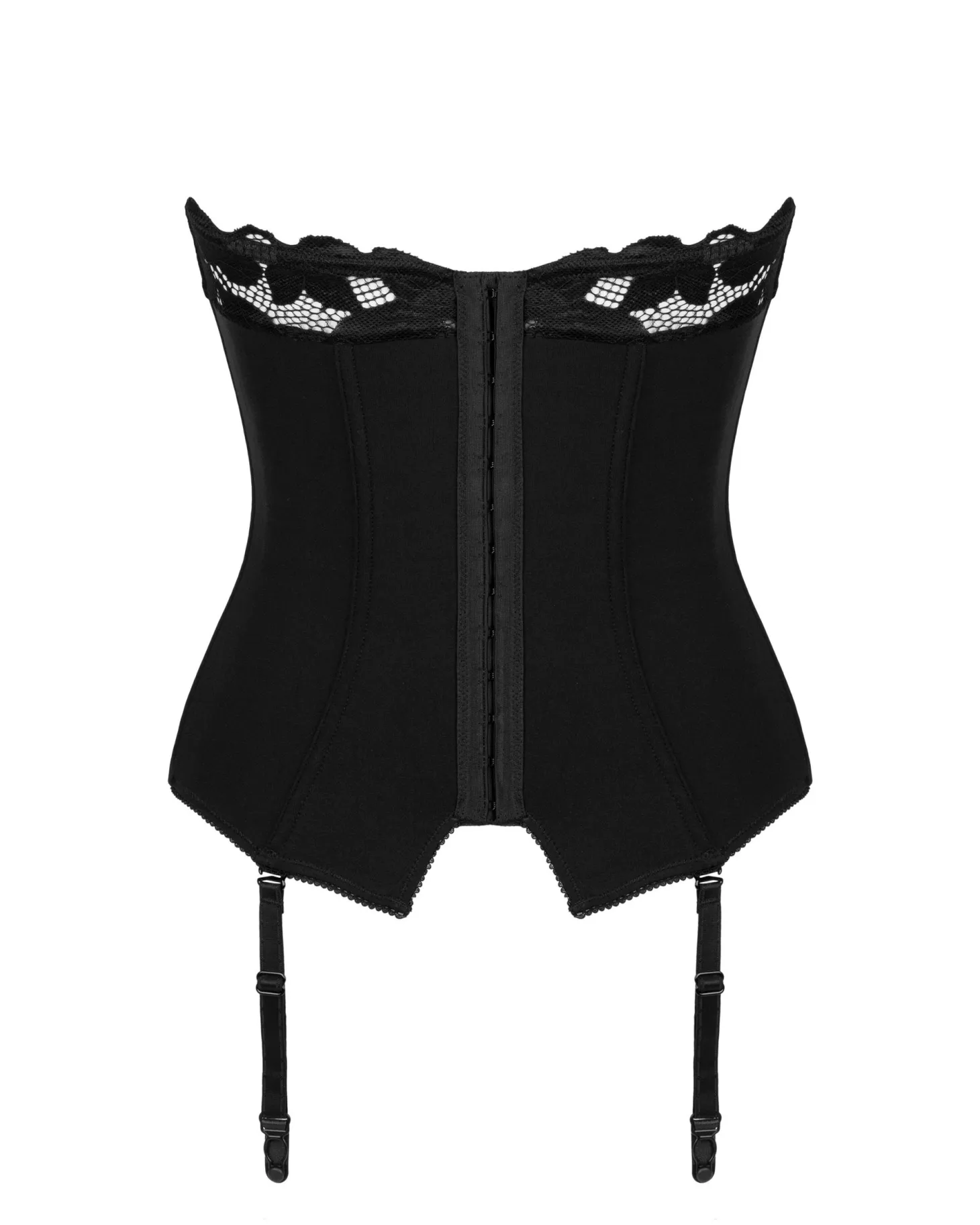 Obsessive - Editya Somptueux corset avec jarretelles - Noir