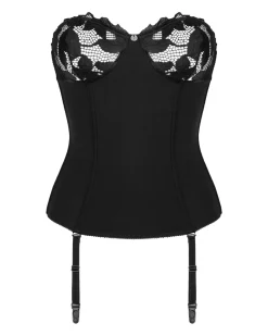 Obsessive - Editya Somptueux corset avec jarretelles - Noir