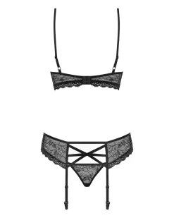 Obsessive - Ensemble de Jarretelles Fabulous - Noir